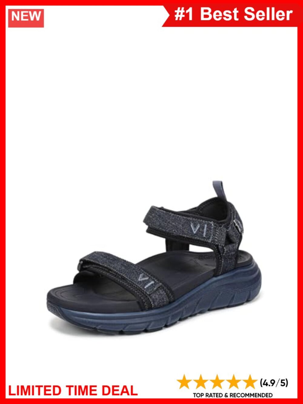 Vionic Walk Max Wanderer Mesh Sport Sandals Arch Support Slip On